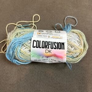 Premier Yarn Colorfusion DK 325 Yd 3.5 Oz Acrylic 1196096 Seaside Blue Yellow